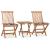 Set mobilier exterior pliabil cu perne, 3 piese, lemn masiv tec GartenMobel Dekor