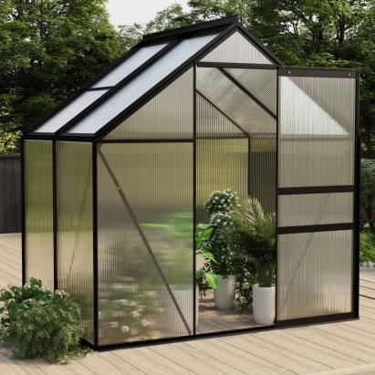Seră, antracit, 2,47 m², aluminiu GartenMobel Dekor