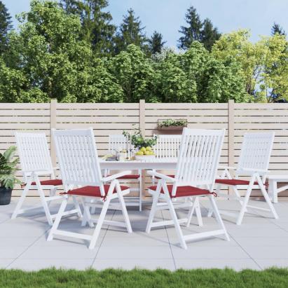Perne scaune grădină 6 buc. roșu vin 50x50x3 cm țesătură Oxford GartenMobel Dekor