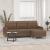 Canapea cu 3 locuri cu taburet, maro, 180 cm, material textil GartenMobel Dekor