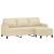 Canapea cu 3 locuri cu taburet, crem, 180 cm, material textil GartenMobel Dekor