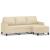Canapea cu 3 locuri cu taburet, crem, 180 cm, material textil GartenMobel Dekor