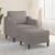 Fotoliu canapea cu taburet, taupe, 60 cm, material textil GartenMobel Dekor