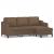 Canapea cu 3 locuri cu taburet, maro, 180 cm, material textil GartenMobel Dekor