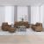 Set de canapele cu perne, 4 piese, maro, textil GartenMobel Dekor