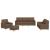 Set de canapele cu perne, 4 piese, maro, textil GartenMobel Dekor