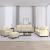 Set de canapele cu perne, 4 piese, crem, textil GartenMobel Dekor