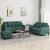 Set de canapele cu perne, 3 piese, verde închis, catifea GartenMobel Dekor