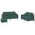 Set de canapele cu perne, 3 piese, verde închis, catifea GartenMobel Dekor