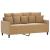 Set de canapele cu perne, 3 piese, maro, catifea GartenMobel Dekor