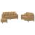 Set de canapele cu perne, 3 piese, maro, catifea GartenMobel Dekor