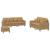 Set de canapele cu perne, 3 piese, maro, catifea GartenMobel Dekor
