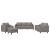 Set de canapea cu perne, 4 piese, gri taupe, material textil GartenMobel Dekor