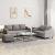 Set de canapea cu perne, 3 piese, gri taupe, material textil GartenMobel Dekor