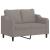 Set de canapea cu perne, 3 piese, gri taupe, material textil GartenMobel Dekor