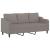 Set de canapea cu perne, 3 piese, gri taupe, material textil GartenMobel Dekor