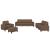 Set de canapele, 4 piese, maro, textil GartenMobel Dekor