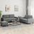 Set de canapele, 3 piese, gri închis, textil GartenMobel Dekor