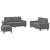 Set de canapele, 3 piese, gri închis, textil GartenMobel Dekor