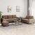 Set de canapele, 3 piese, maro, textil GartenMobel Dekor