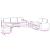 Set de canapele, 3 piese, maro, textil GartenMobel Dekor