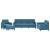 Set de canapele, 4 piese, albastru, catifea GartenMobel Dekor