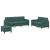 Set de canapele, 3 piese, verde închis, catifea GartenMobel Dekor