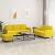 Set de canapele, 3 piese, galben, catifea GartenMobel Dekor