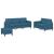Set de canapele, 3 piese, albastru, catifea GartenMobel Dekor