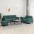 Set canapea cu perne, 3 piese, verde închis, catifea GartenMobel Dekor