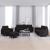 Set de canapele cu perne, 4 piese, negru, textil GartenMobel Dekor