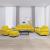 Set de canapele cu perne, 4 piese, galben, catifea GartenMobel Dekor