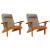 Perne pentru scaun Adirondack, 2 buc, gri taupe, textil oxford GartenMobel Dekor