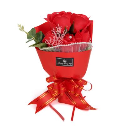 Buchet decorativ cu trandafiri în cutie cadou - 23 x 16 x 8 cm Best CarHome