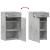 Dulap, gri beton, 50x42,5x93 cm, lemn prelucrat GartenMobel Dekor