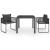 Set mobilier masă de grădină, 3 piese, negru, ratan PVC GartenMobel Dekor