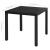 Set mobilier masă de grădină, 3 piese, negru, ratan PVC GartenMobel Dekor