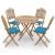 Set mobilier de exterior pliabil, cu perne, 5 piese, bambus GartenMobel Dekor