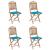 Set mobilier de exterior pliabil, cu perne, 5 piese, bambus GartenMobel Dekor
