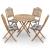 Set mobilier de exterior pliabil, cu perne, 5 piese, bambus GartenMobel Dekor