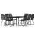 Set de mobilier pentru grădină, 9 piese, negru GartenMobel Dekor