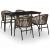 Set de mobilier pentru grădină, 5 piese, maro GartenMobel Dekor