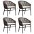 Set de mobilier pentru grădină, 5 piese, maro GartenMobel Dekor
