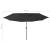 Umbrelă soare de grădină cu LED-uri, negru, 400 cm GartenMobel Dekor