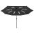 Umbrelă soare de grădină cu LED-uri, negru, 400 cm GartenMobel Dekor