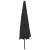 Umbrelă soare de grădină cu LED-uri, negru, 400 cm GartenMobel Dekor