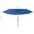 Umbrelă de soare de grădină cu LED-uri, albastru azuriu, 400 cm GartenMobel Dekor