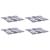 Perne de scaun, carouri gri, 4 buc., 40x40x3 cm, textil Oxford GartenMobel Dekor
