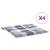 Perne de scaun, carouri gri, 4 buc., 40x40x3 cm, textil Oxford GartenMobel Dekor