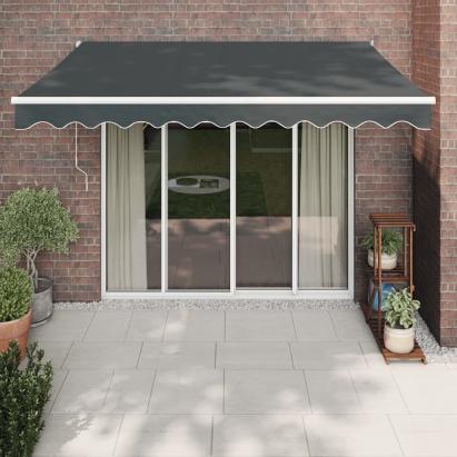 Copertină automată retractabilă, antracit, 3,5x2,5 m GartenMobel Dekor